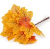 Umělé listy na drátku 10 ks (Balení 1 svaz., Varianta 1 oranžovožlutá)
