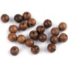 Dřevěné korálky Ø8 mm (Balení 10 g, Varianta 1 přírodní tm.)