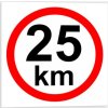 Omezení rychlosti 25 km/h (Verze Samolepka 210 x 210 mm tl. 0.1 mm - Kód: 07933)