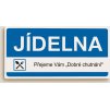 Jídelna - dobrou chuť (Verze Samolepka 190 x 90 mm tl. 0.1 mm - Kód: 10898)