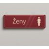 WC Ženy (Verze Samolepka 200 x 70 mm tl. 0.1 mm - červená - Kód: 01996)