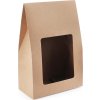 Papírová krabice s průhledem (Balení 1 ks, Varianta hnědá přírodní)