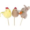 Zápich velikonoční kuřátko, zajíček (Balení 1 ks, Varianta 1 žlutá kuře)