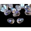 Skleněné korálky broušené kapky 7x10 mm (Balení 20 g, Varianta 1 crystal)