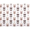 Bavlněná látka / plátno medvídek (Balení 1 m, Varianta (147) bílá)