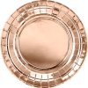 0016050 papirove talirky metalicke rose gold 18 cm 6 ks 600