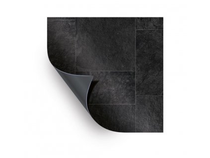 AVfol Relief - 3D Black Marmor Tiles; 1,65m šíře, 1,6mm, 33m2 role