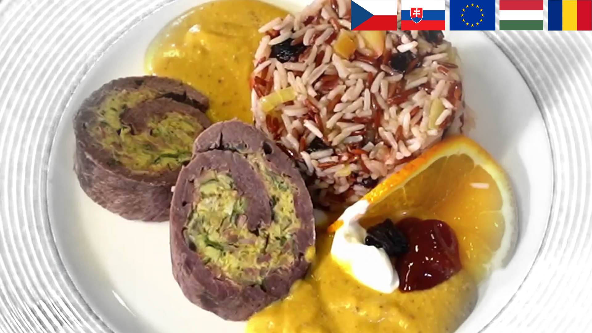 Recept Petra Stupky na Rolovanou mysliveckou pečeni se šípkovou a švestkovou rýží