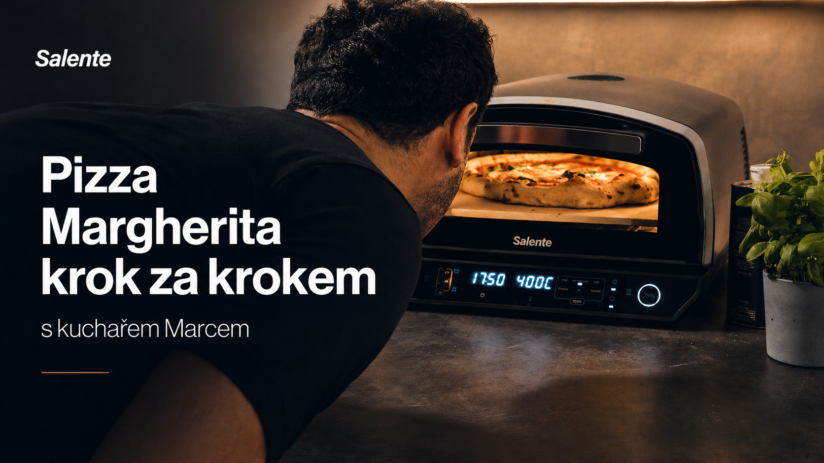 Pizza Margherita připravená v elektrické pizza peci Salente Vulcano