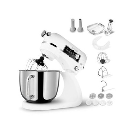 !ROZBALENO! Salente DigiChef+, kuchyňský robot, mísa 6 litrů, celokovový, masomlýnek, digitální displej, bílý