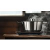 Salente InductPro1, induction cooker, side view with a pot on the cooker