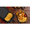 Salente HotAir, forrólevegős fritőz, fekete - tányér főtt étel