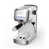 Salente Coffio, cafetieră din oțel inoxidabil cu spumător de lapte și butoane de control