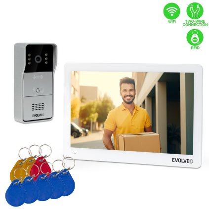 EVOLVEO DoorPhone 10-2W - 2-vodičový videotelefón s 32 GB pamäťou