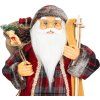 Vianočná dekorácia Santa s darčekom, červená, 60 cm