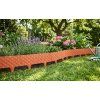 Palisáda Rattan, terakotová, 3 ks, spolu 2,4 m