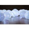 LED reťaz Cottonball s bavlnenými guľami, 16 LED, studená biela, 3 m