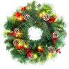 Vianočný LED veniec so šiškami, 20 LED, teplá biela, 30 cm
