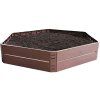 Vyvýšený záhon plastový, 6-dielny, 250 l, 132x25 cm