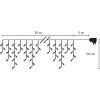 Cencúľová reťaz Icicle, 800 LED, studená biela, 20 m, IP44