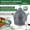Sklenený demižón Cada Inco s plastovým krytom, 25 l