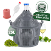 Sklenený demižón Cada Inco s plastovým krytom, 25 l