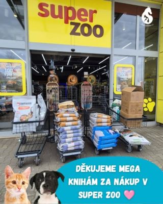 Opravdu moc si vážíme zaměstnanců @megaknihy_cz kteří mezi sebou vybrali finance na oooobr nákup pro naše zvířata 🥹...