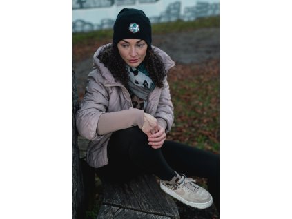 KULICH THE BRAVES (prodloužený - Yupoong) - Main logo color - Black - SHB001