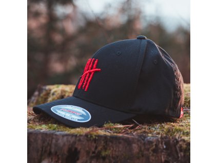 CAP (FLEXFIT) SAVES HELP - Alternative logo - BLK/RED - SHK004