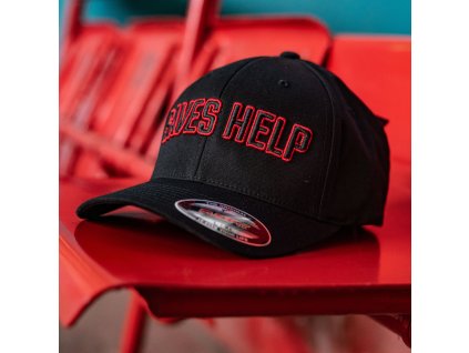 CAP (FLEXFIT) SAVES HELP - NAME - BLK/RED - SHK006