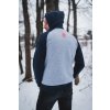 UNISEX HOODIE SAVES HELP - Over the Mountain (blue/grey) - SHPM013