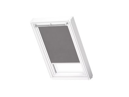 Průsvitná zastiňovací roleta VELUX RFL, bílé boční profily, Šedá (RFL MK08 4161SWL)