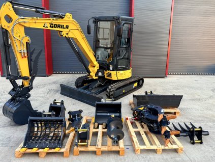 1088 1 pasovy minibagr gorila g40s i pro cab mega akce prislusenstvi