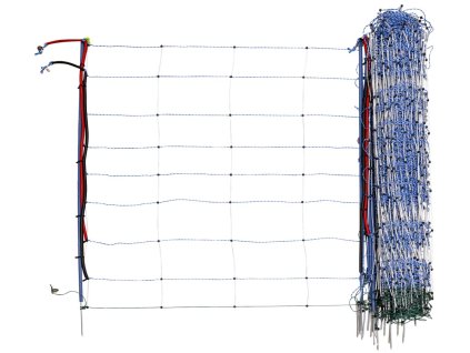 Elektrická sieť AKO TitanNet Premium Vario – 50 m, 108/122 cm, bielo-modrá