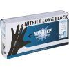 Dlhé nitrilové rukavice čierne 30 cm