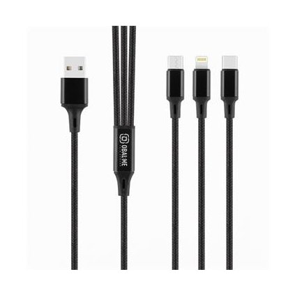 obal me 3v1 allconnect fast charge usb a usb c lightning micro usb kabel 1 2m black i86362