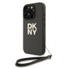 dkny pu leather stack logo wrist strap zadni kryt pro iphone 16 pro max green 1 big ies13321041