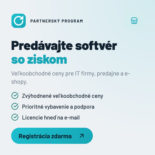 Veľkoobchod so softvérom pre predajcov a IT firmy