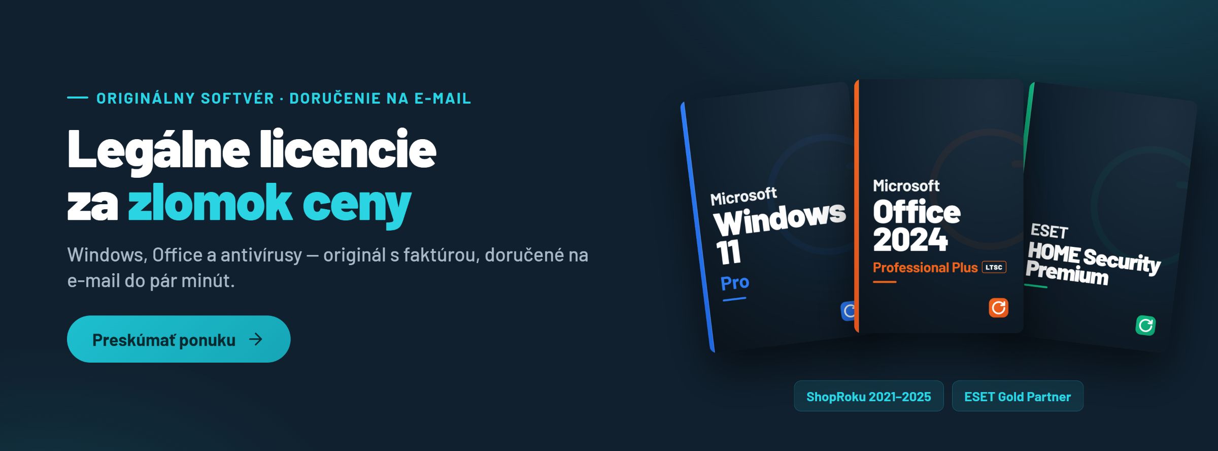 Legálne licencie Windows, Office a antivírusov za zlomok ceny