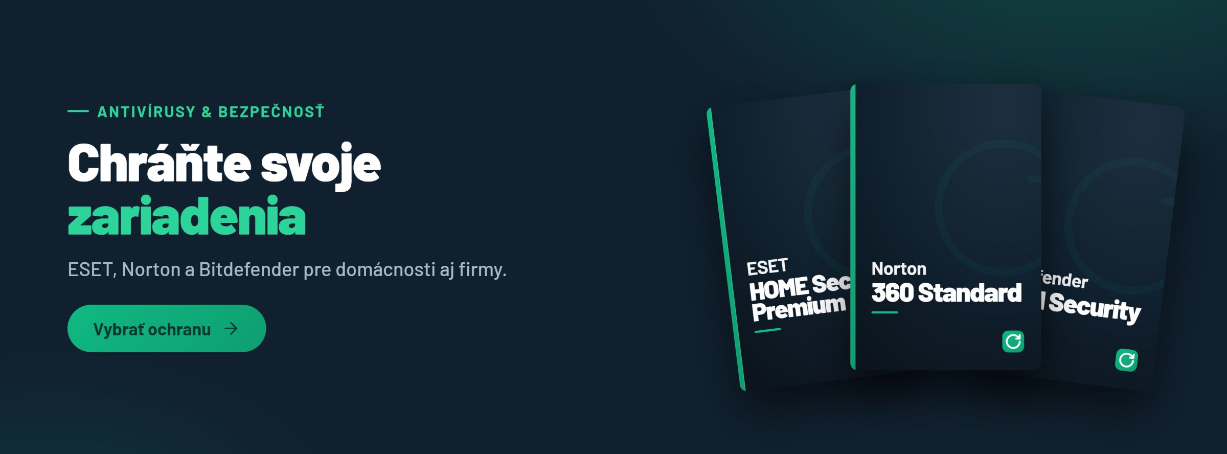 Antivírusy ESET, Norton a Bitdefender pre domácnosti aj firmy