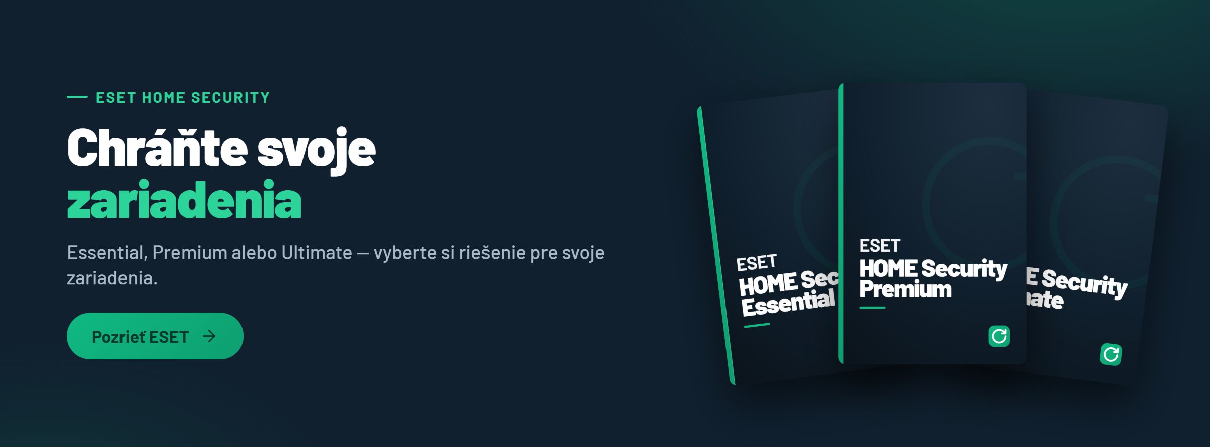 ESET HOME Security Essential, Premium a Ultimate