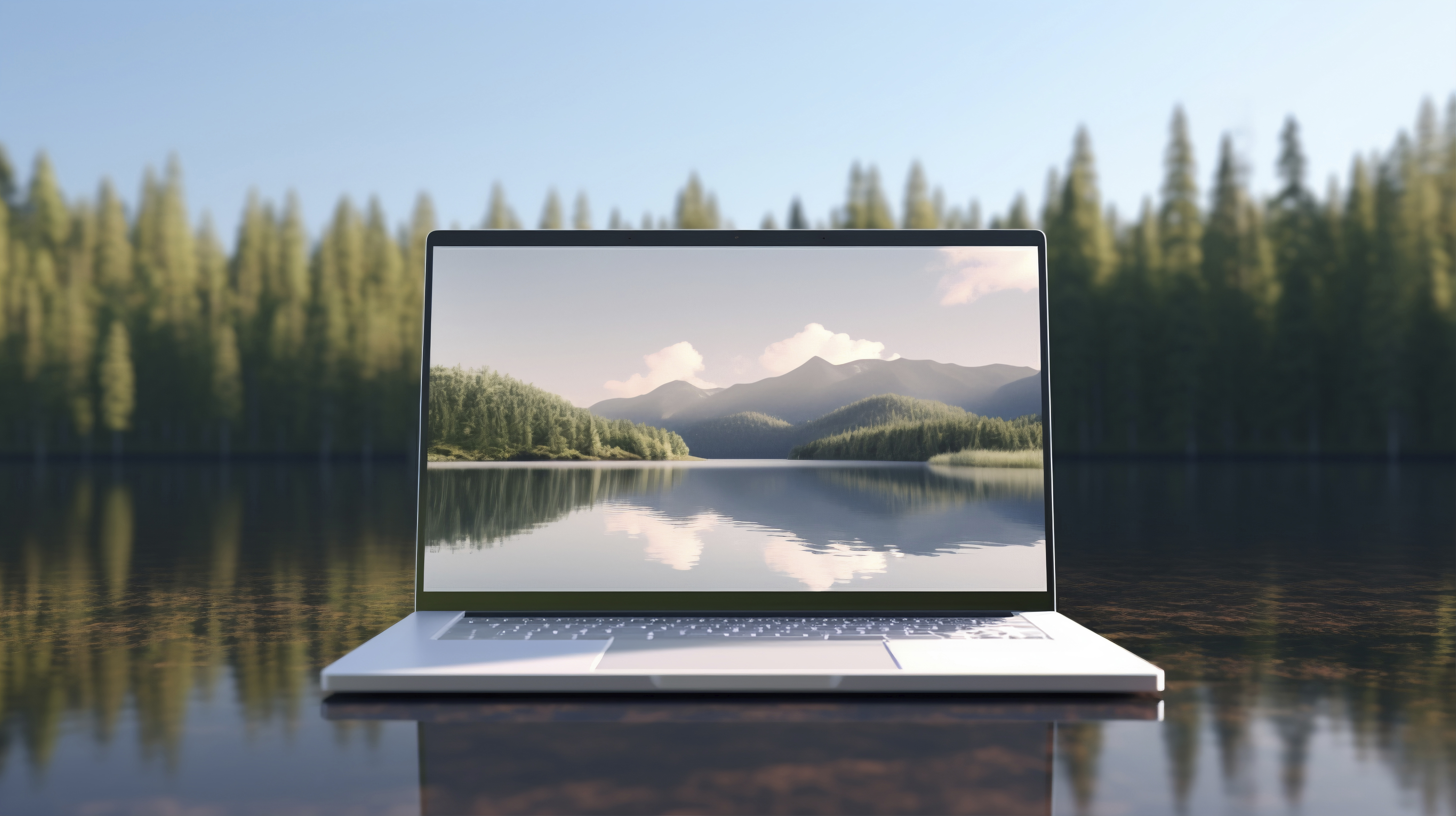 3d-rendering-laptop-nature