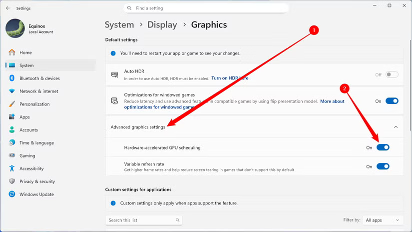 Hardvérovo akcelerované plánovanie GPU (HAGS) – nastavenia Windows