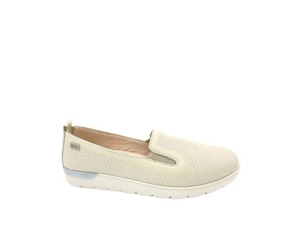 LOOKE mokasíny perforované béžové kožené | L1052 64 CELIE