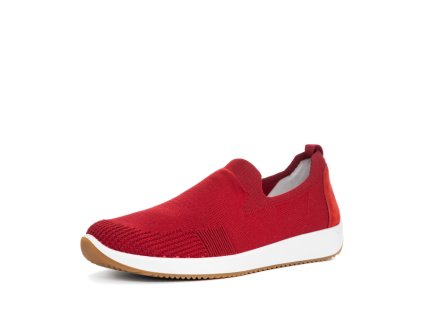 ARA dámské slip-on červené textilní | 12-54042-19 Lissabon