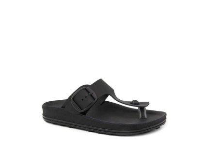 FANTASY SANDALS dámské žabky černé kožené | S330 BROOKE BLACK