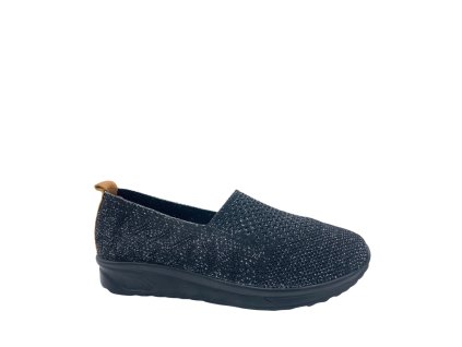 LOOKE dámské slip-on textilní černé | L0438 10 FRANCENE