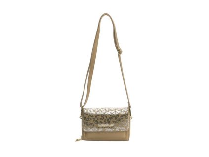 ARA dámská malá crossbody kabelka béžové se stříbrnými odlesky syntetická | 16-21803-14