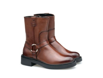 LLOYD dámské kotníkové boty kožené hnědé | 25-235-05 SOVENA 360 DARK BROWN
