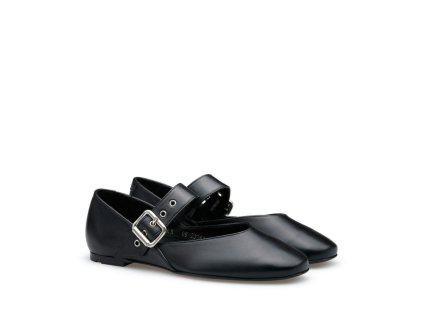 LLOYD dámské baleríny s páskem kožené černé | 25-281-00 GLIDE 620 SCHWARZ